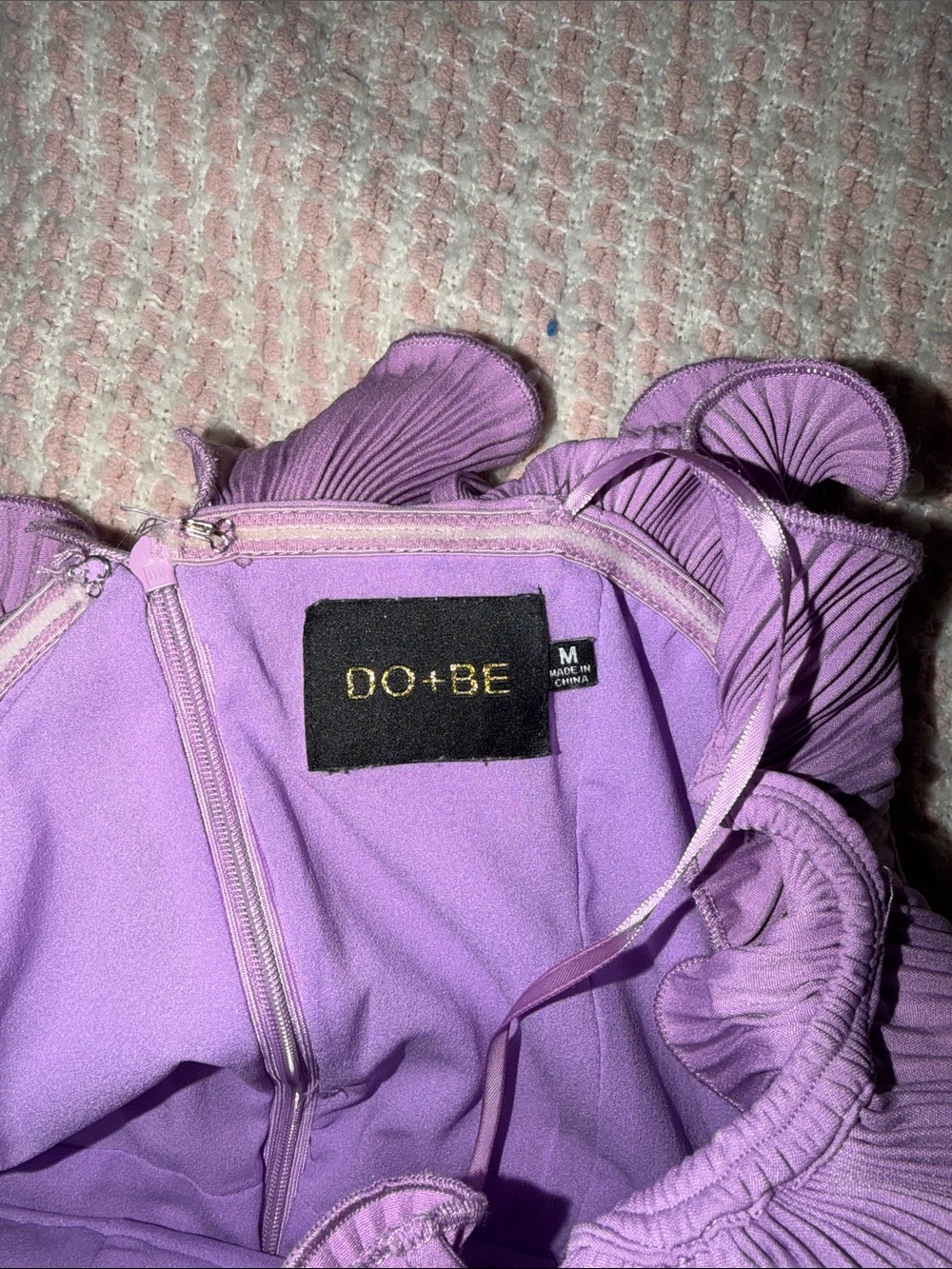 DO+BE Lavender Ruffle Mini Dress - Picture 2 of 6